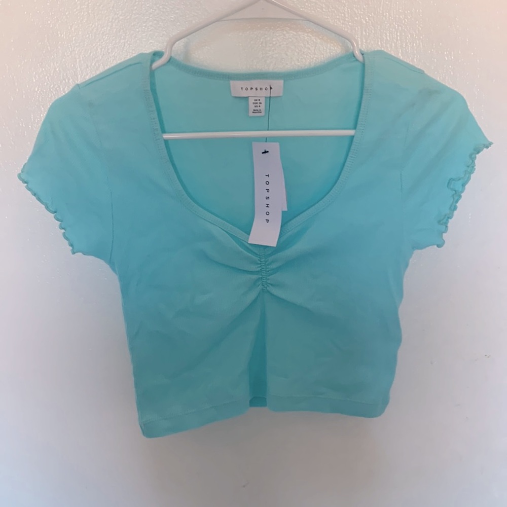 Cute aqua crop top, never worn